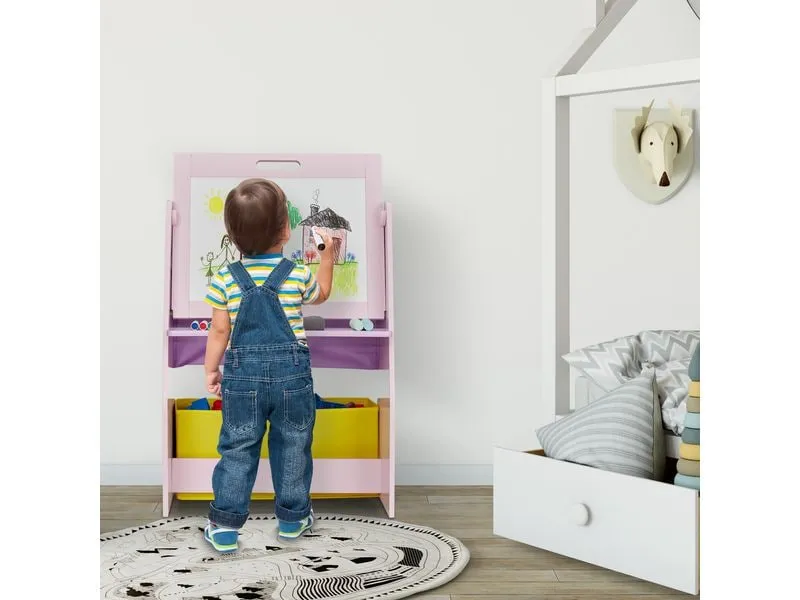 relaxdays Kinderregal mit Tafel