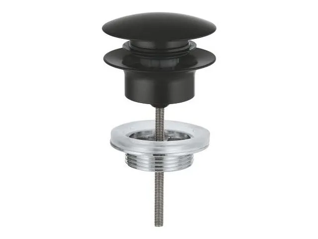 GROHE Ablaufgarnitur 65807 Push-Open-Stopfen Schwarz matt GROHE Ablaufgarnitur 65807 Push-Open-Stopfen Schwarz matt