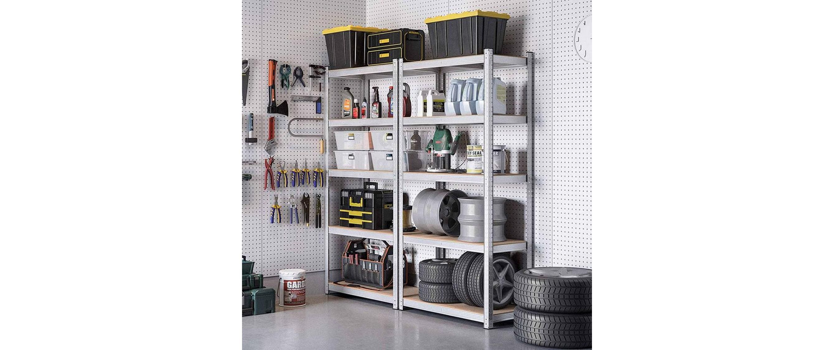 Songmics Regal 2 Stück, Silber