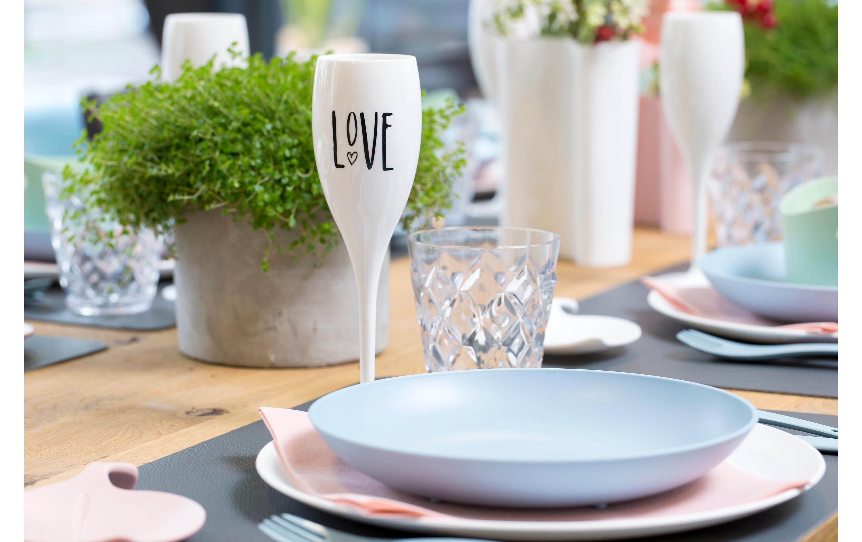 Koziol Sektglas Superglas Love 100 ml, 1 Stück, Weiss