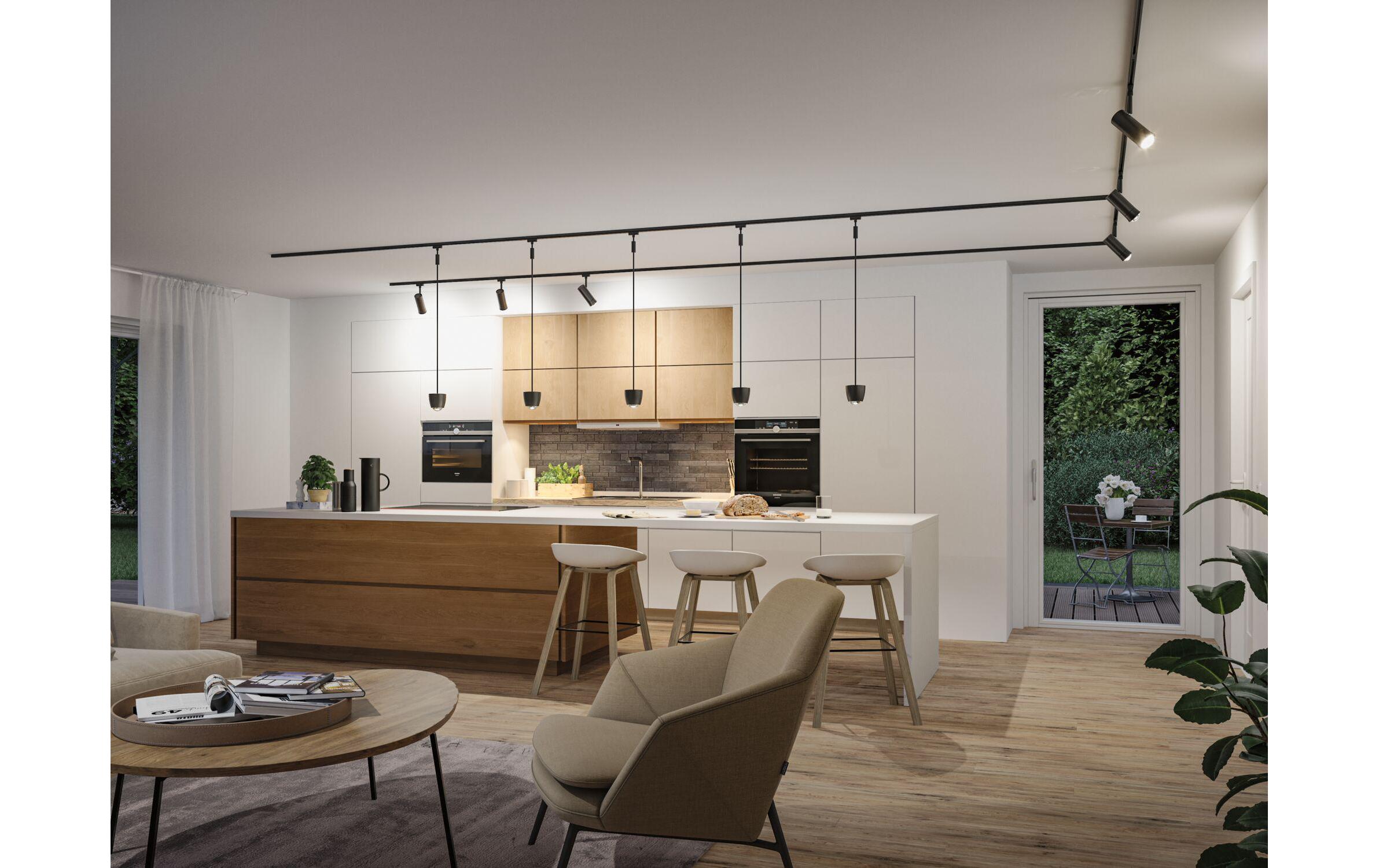 Paulmann URail LED Spot Tarie RGBW Zigbee, 4.5W, schwarz matt