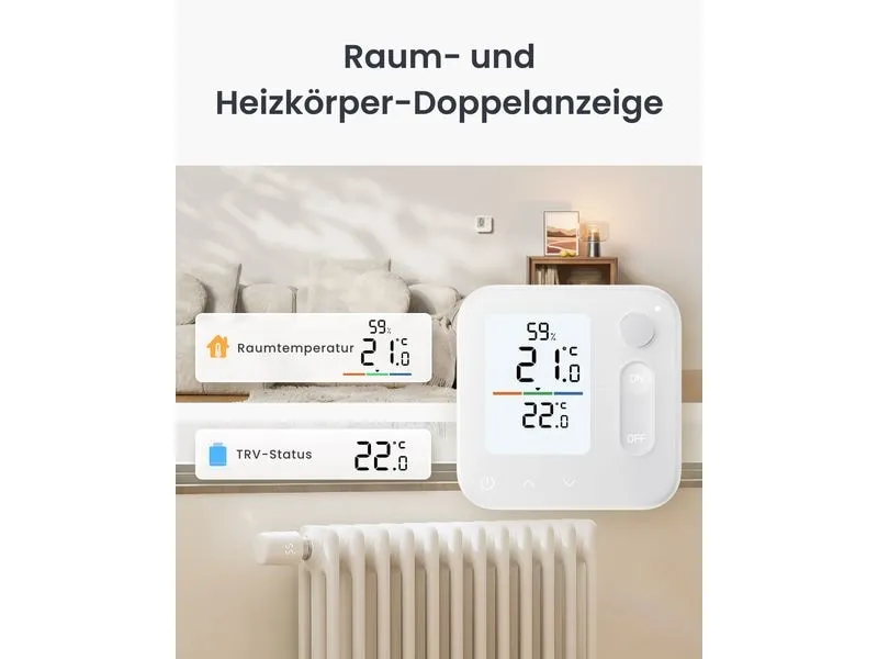 SwitchBot Raumklima-Panel Wandmontage Digital Weiss SwitchBot Raumklima-Panel Wandmontage Digital Weiss