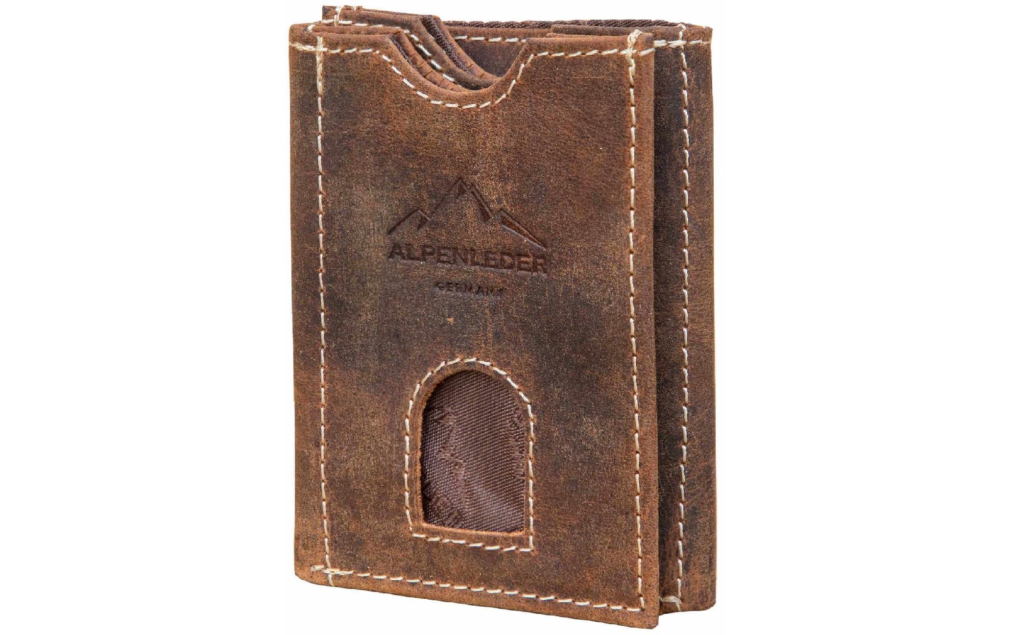 Alpenleder Portemonnaie Pocket Old Havanna