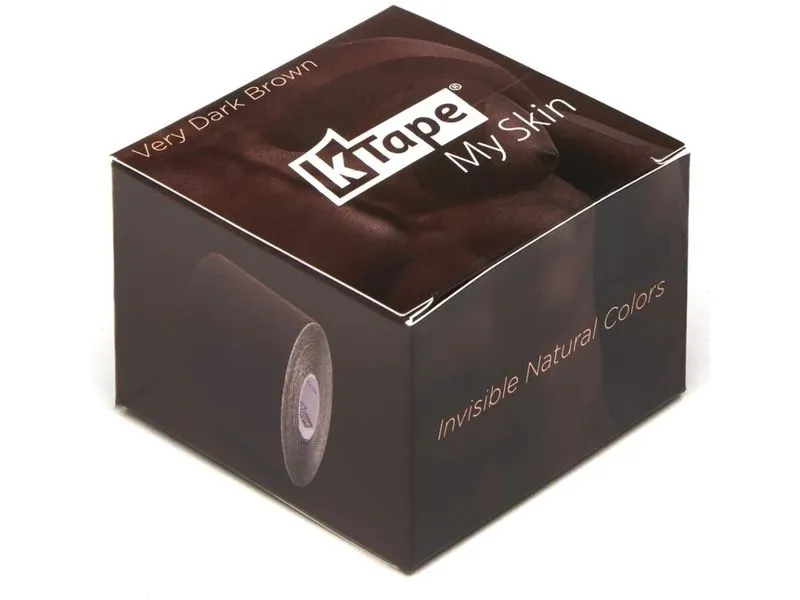 K-Tape My Skin very dark brown 5 cm x 5 m Braun
