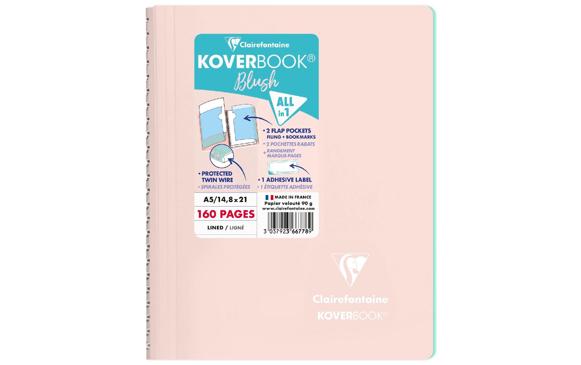Clairefontaine Notizbuch Blush A5, liniert, Rosa