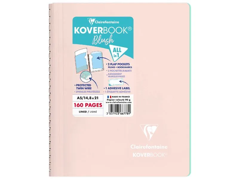 Clairefontaine Notizbuch Blush A5, liniert, Rosa Clairefontaine Notizbuch Blush A5, liniert, Rosa