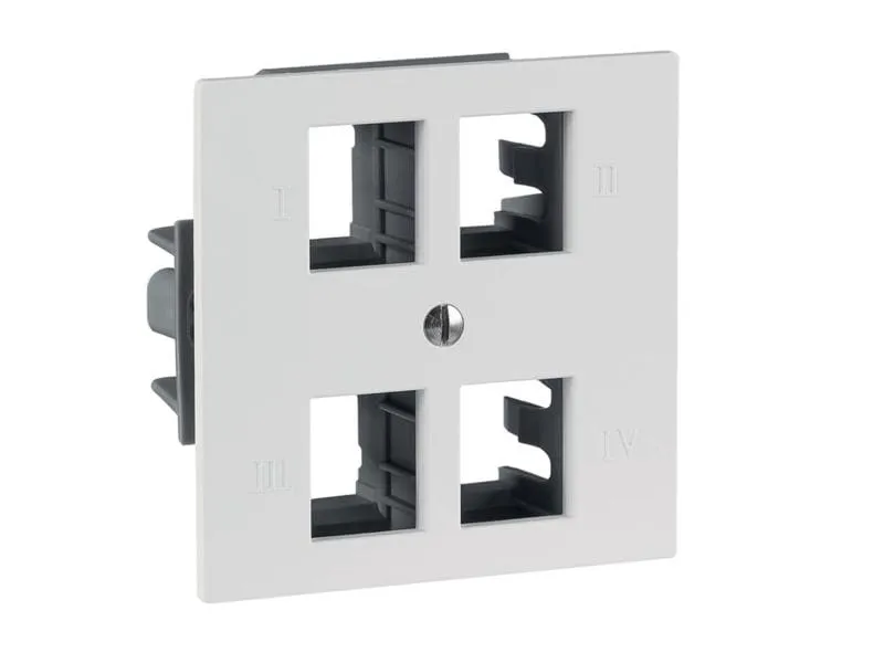R&M Netzwerkdose EDIZIOdue 60 x 60, 4x 1 Port leer, Cat 6A, Ws R&M Netzwerkdose EDIZIOdue 60 x 60, 4x 1 Port leer, Cat 6A, Ws