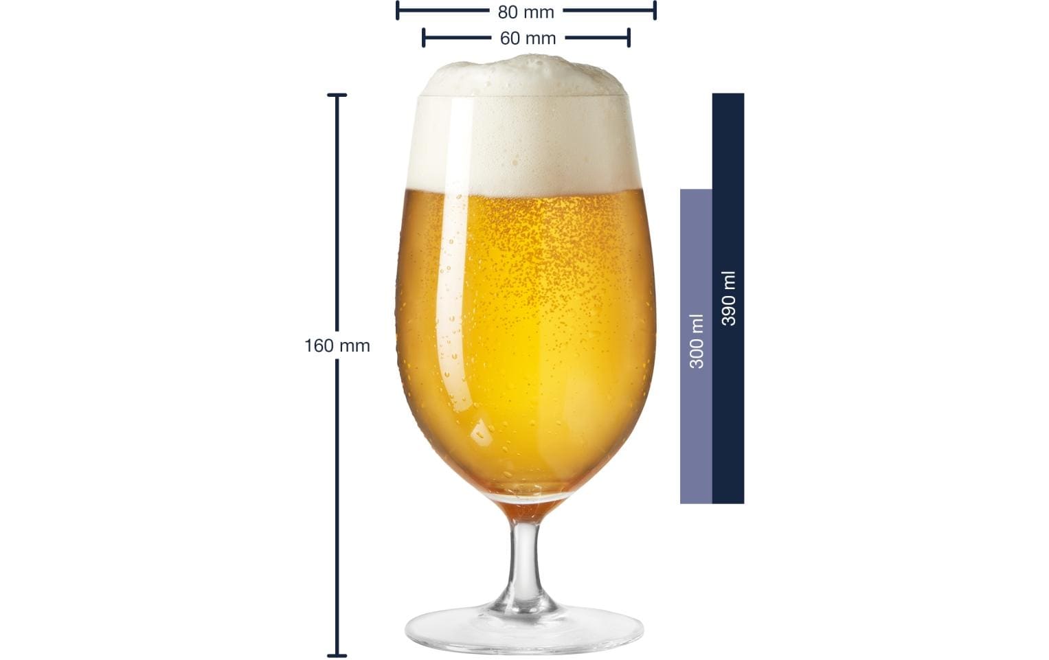 Leonardo Bierglas Ciao+ 300 ml, 6 Stück, Transparent