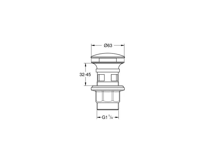 GROHE Druckstopfen-Ablaufgarnitur 102464 Rund Schwarz Matt GROHE Druckstopfen-Ablaufgarnitur 102464 Rund Schwarz Matt