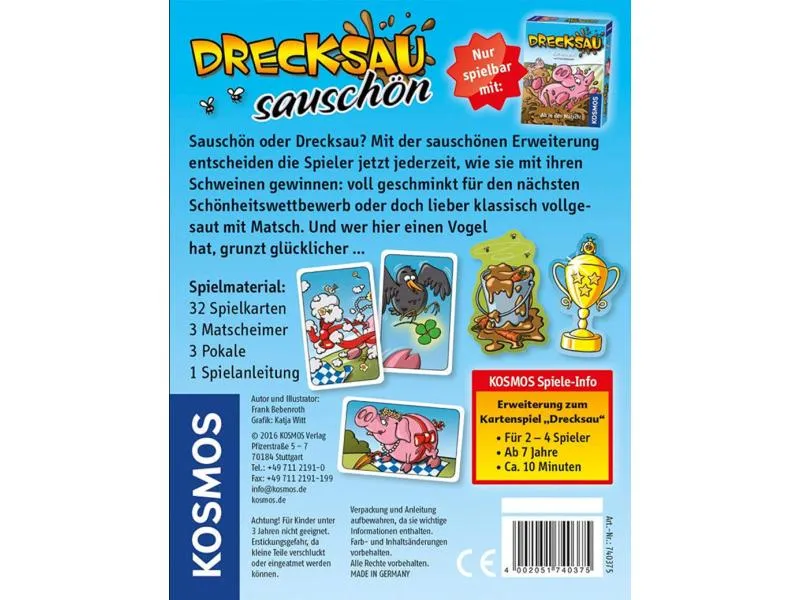 Kosmos Kartenspiel Drecksau sauschön Kosmos Kartenspiel Drecksau sauschön