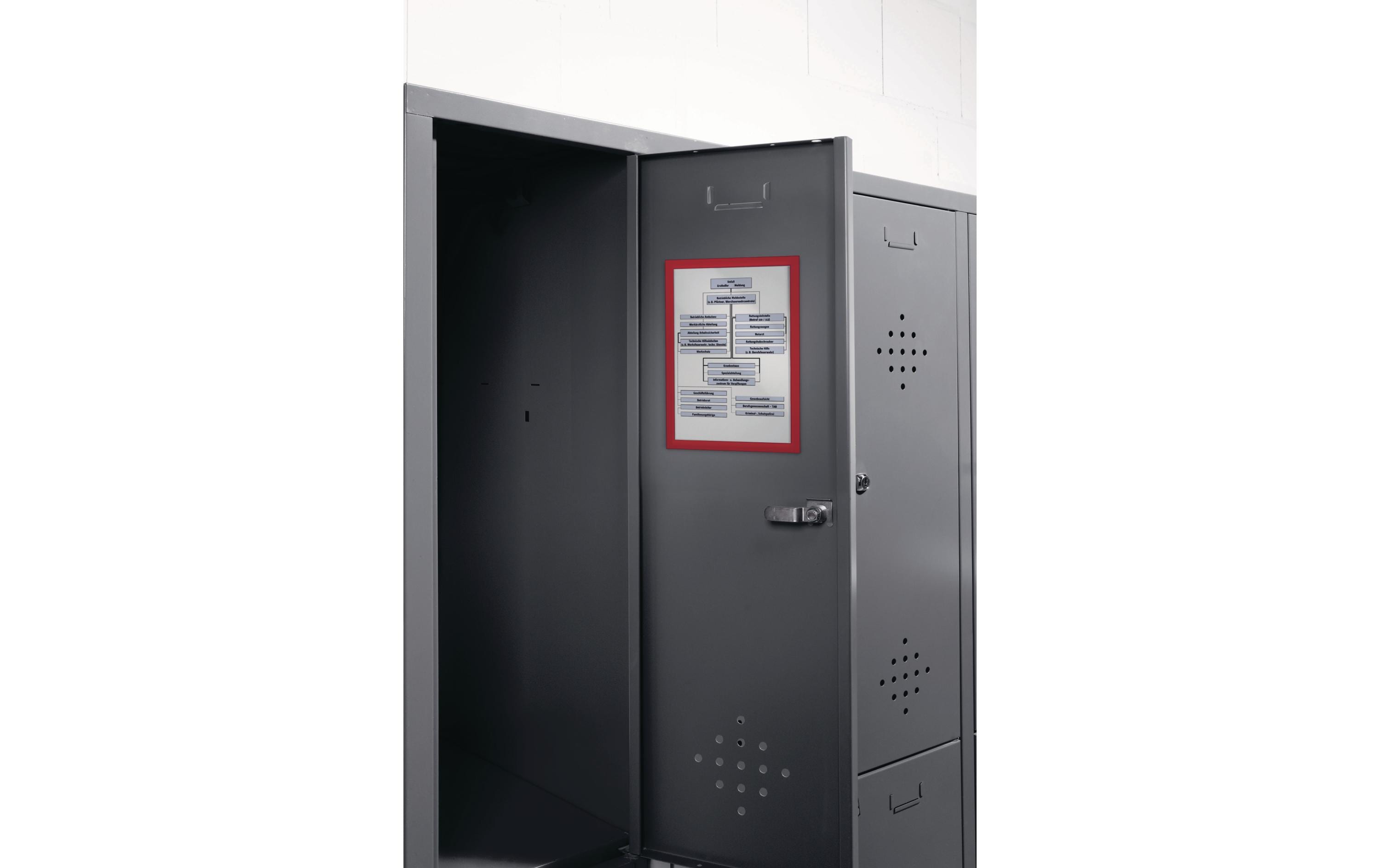 DURABLE Präsentationsrahmen Duraframe Magnetic A4 5 Stück Rot