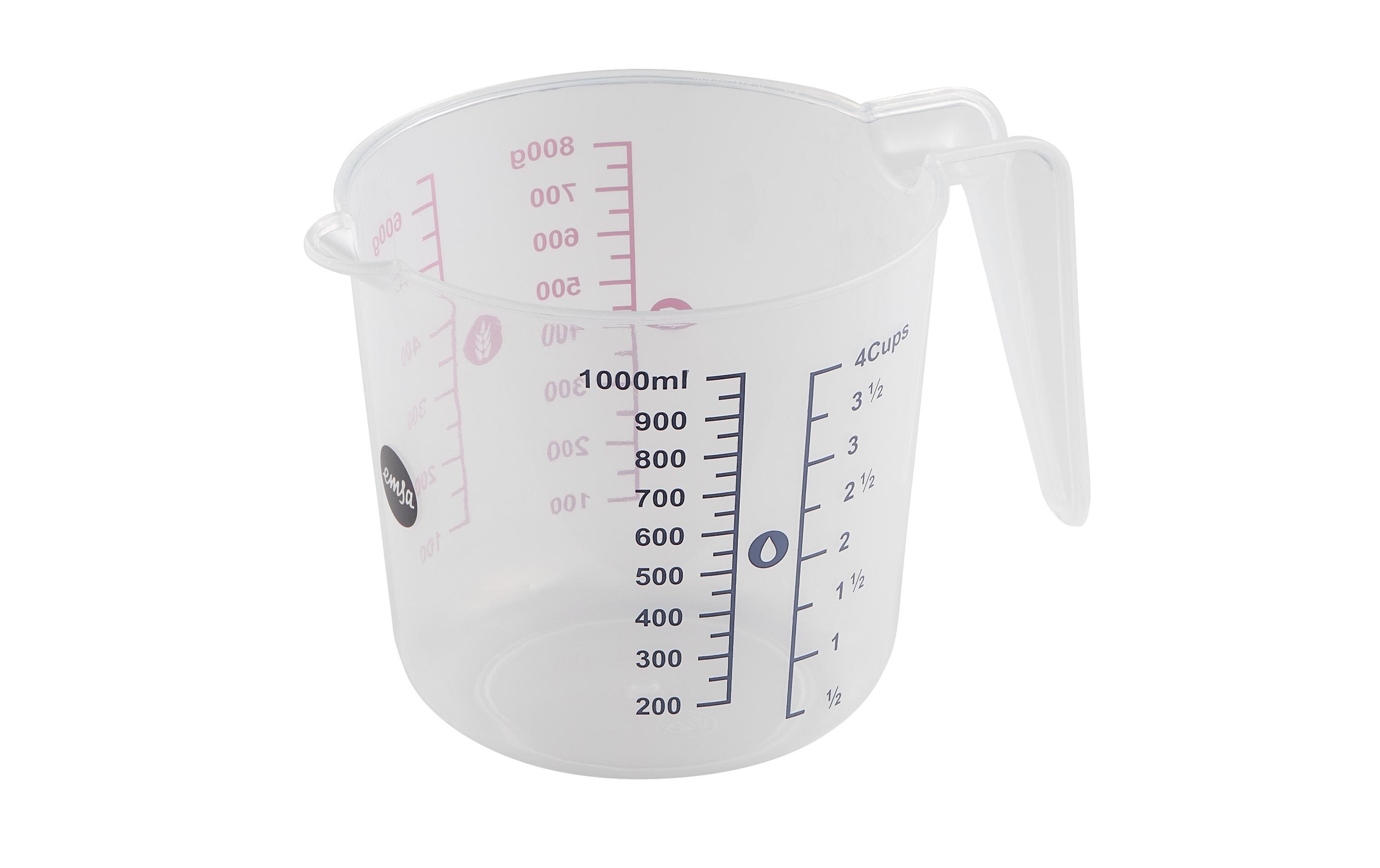 Emsa Messbecher Prep & Bake 10 dl, Transparent