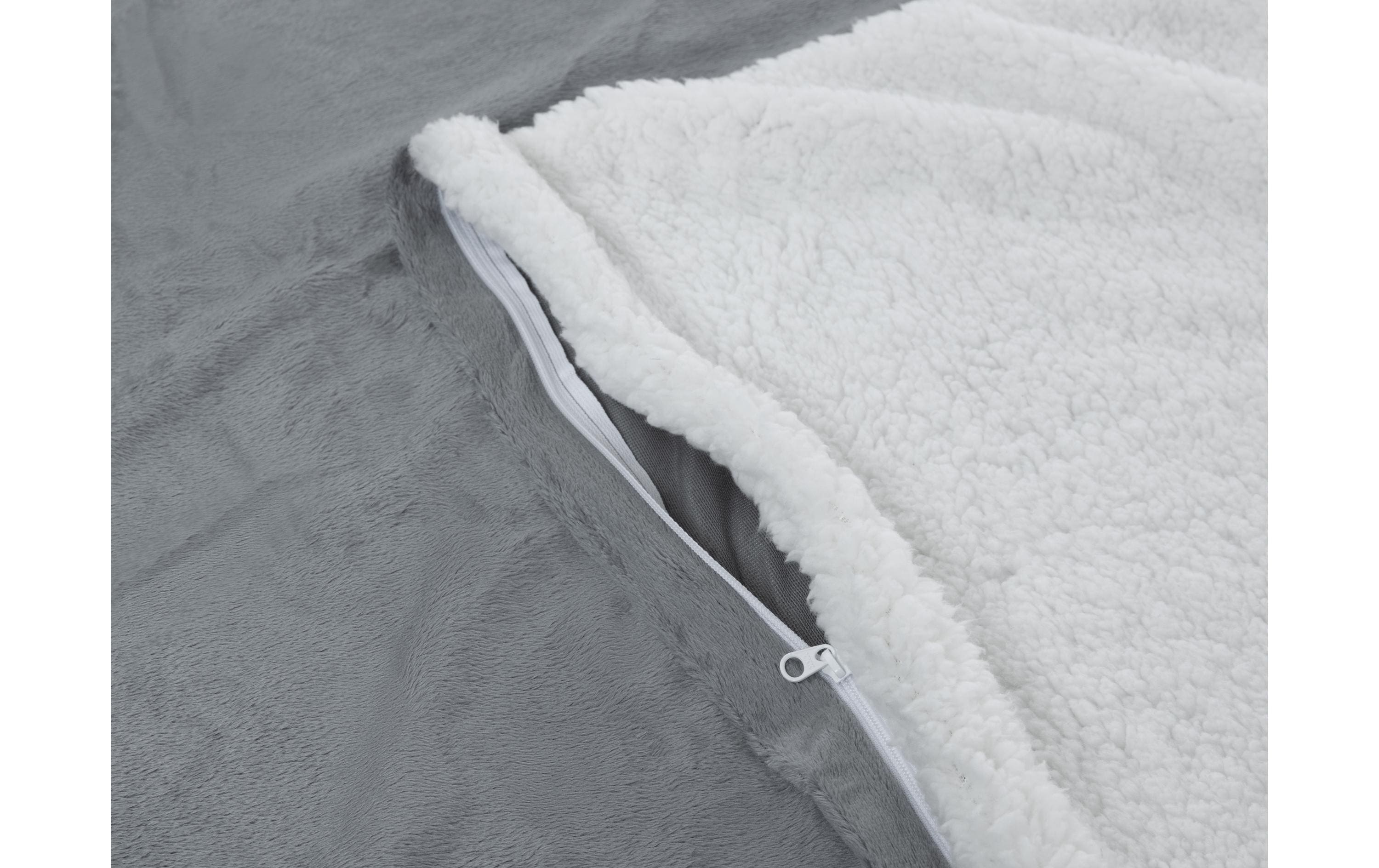 COCON Duvetbezug Sherpa 160 x 210 cm, Grau