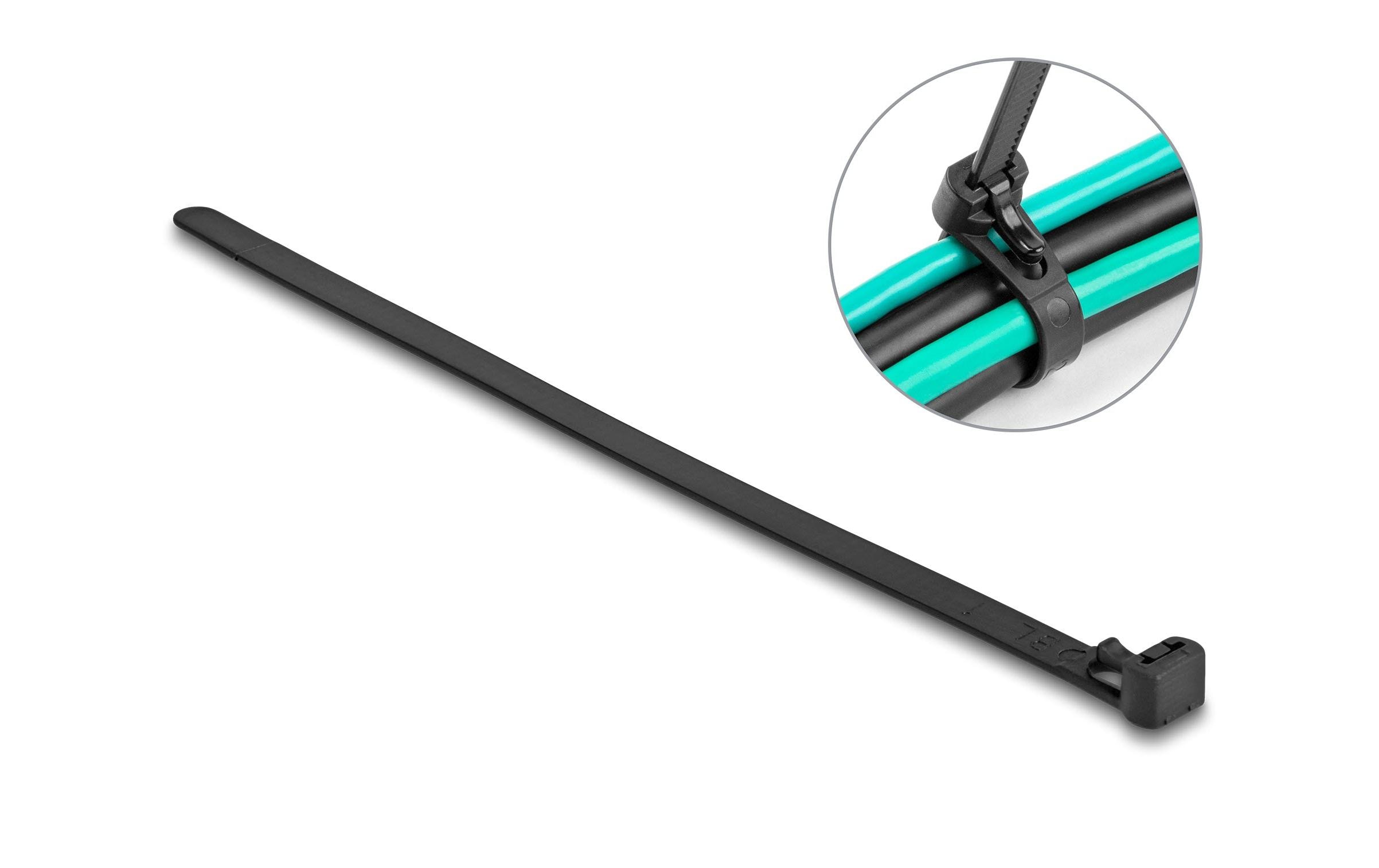 Delock Kabelbinder hitzebeständig 200 mm x 7.5 mm, 100 Stück