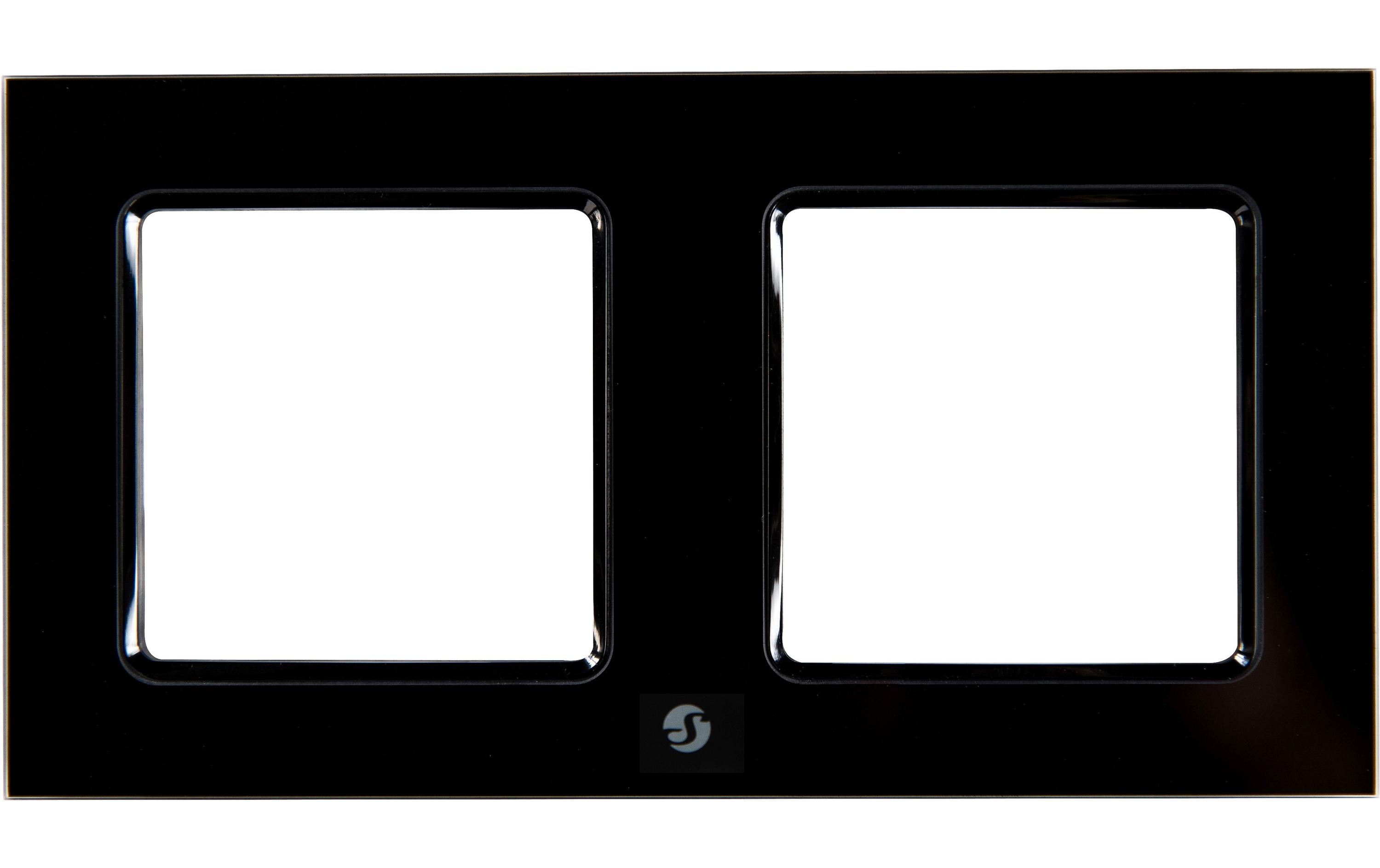 Shelly Wall Frame 2 für Shelly Wall Switch schwarz