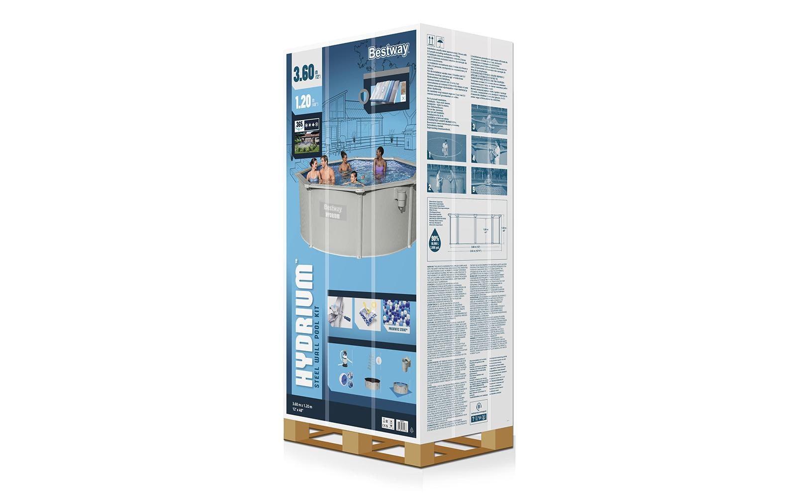 Bestway Pool Hydrium Komplett-Set Ø 366 x 120 cm 122 cm