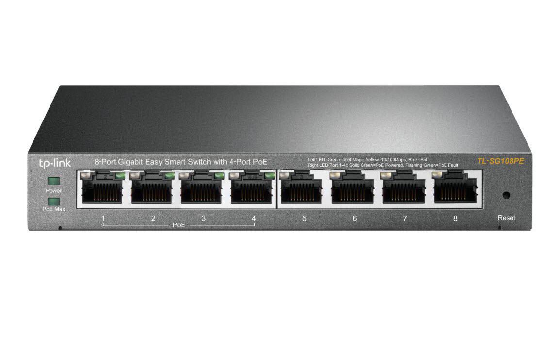 TP-Link PoE+ Switch TL-SG108PE 8 Port TP-Link PoE+ Switch TL-SG108PE 8 Port
