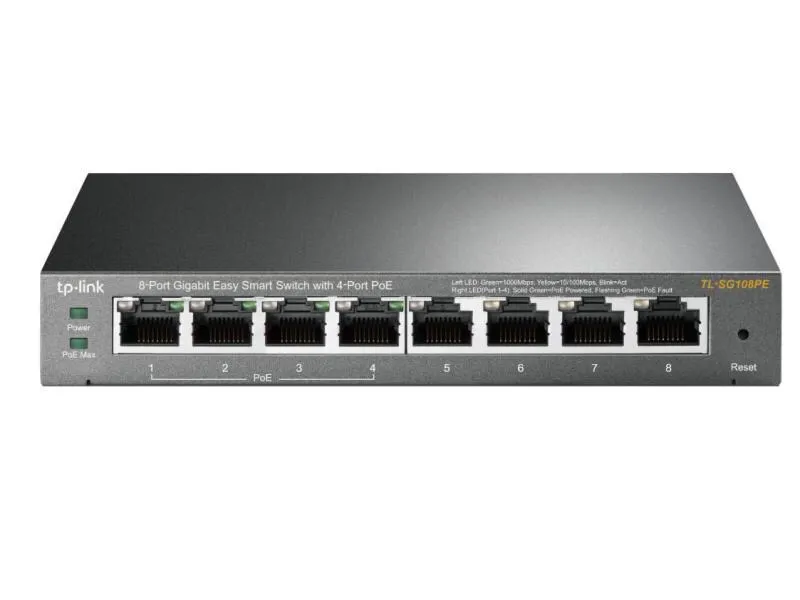 TP-Link PoE+ Switch TL-SG108PE 8 Port TP-Link PoE+ Switch TL-SG108PE 8 Port