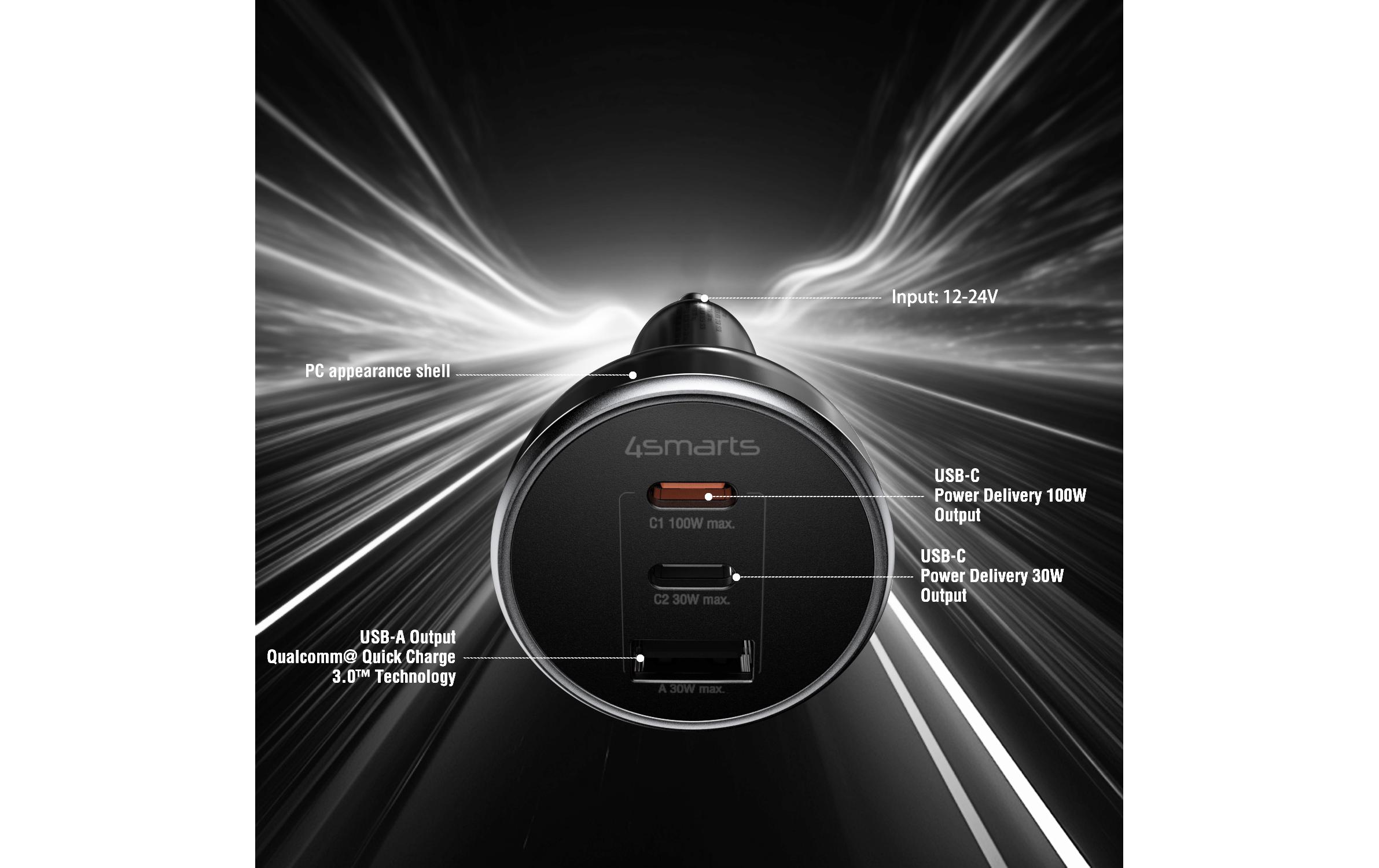 4smarts Autoladegerät VoltRoad Ultimate Schwarz