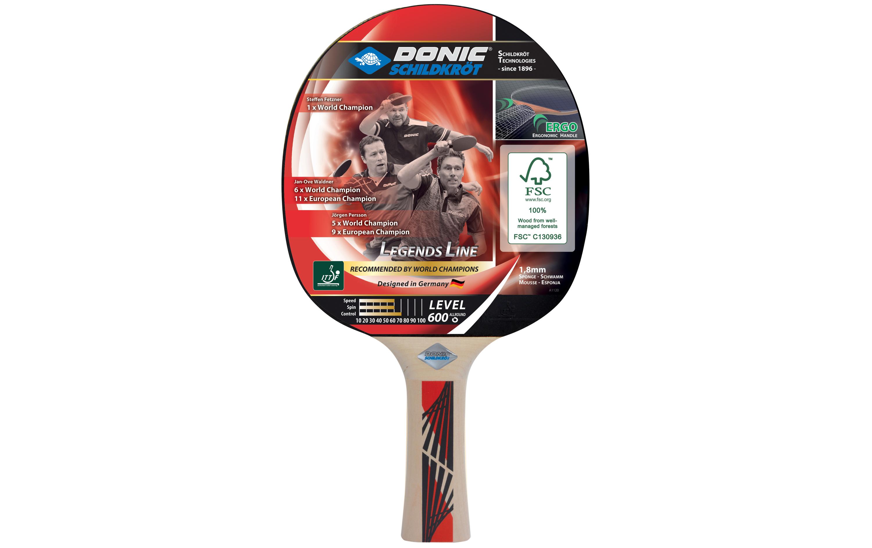 DONIC Schildkröt Tischtennisschläger Legends 600 DONIC Schildkröt Tischtennisschläger Legends 600