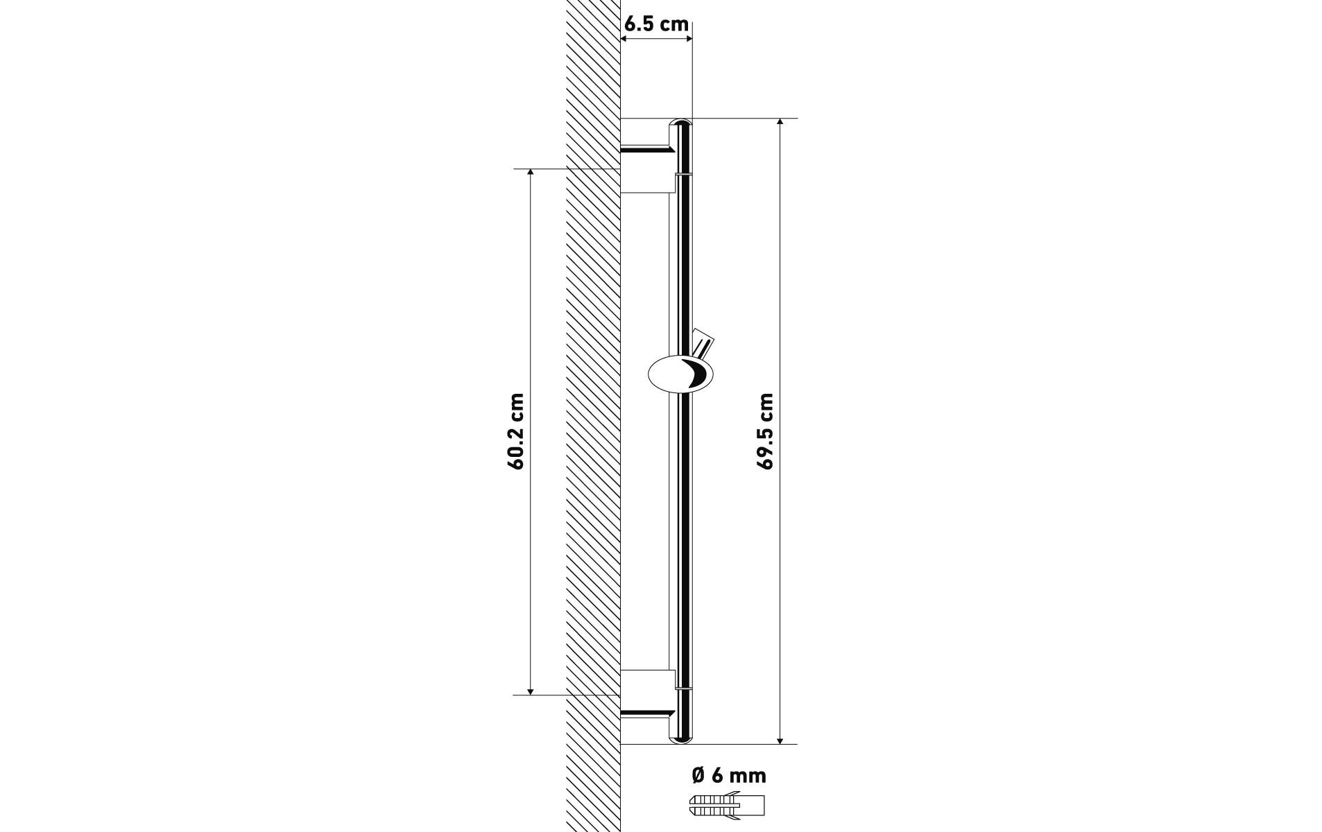 diaqua® EXCLUSIVE, Duschgleitstange Zermatt