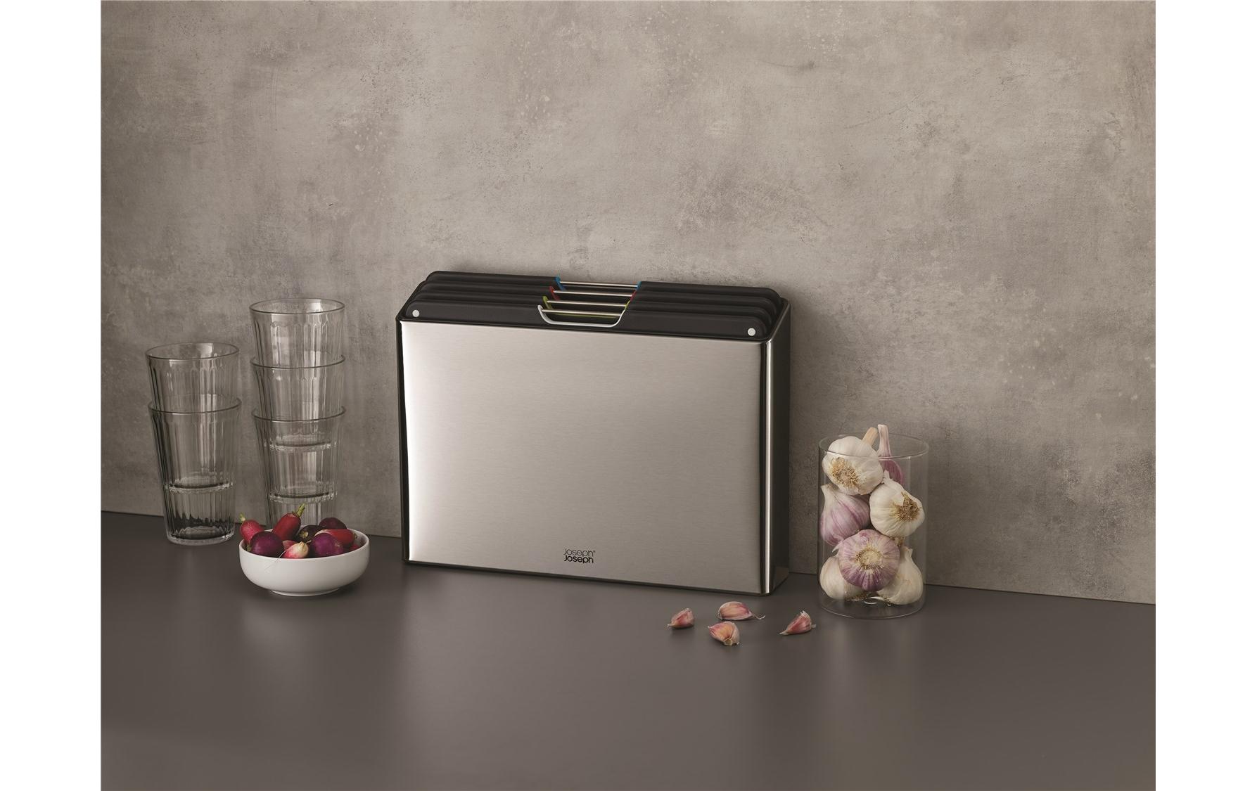 Joseph Joseph Schneidebrett-Set Folio Steel Silber