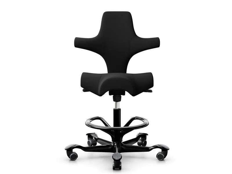 HÅG Bürostuhl Capisco 8106 mit Fussring Schwarz