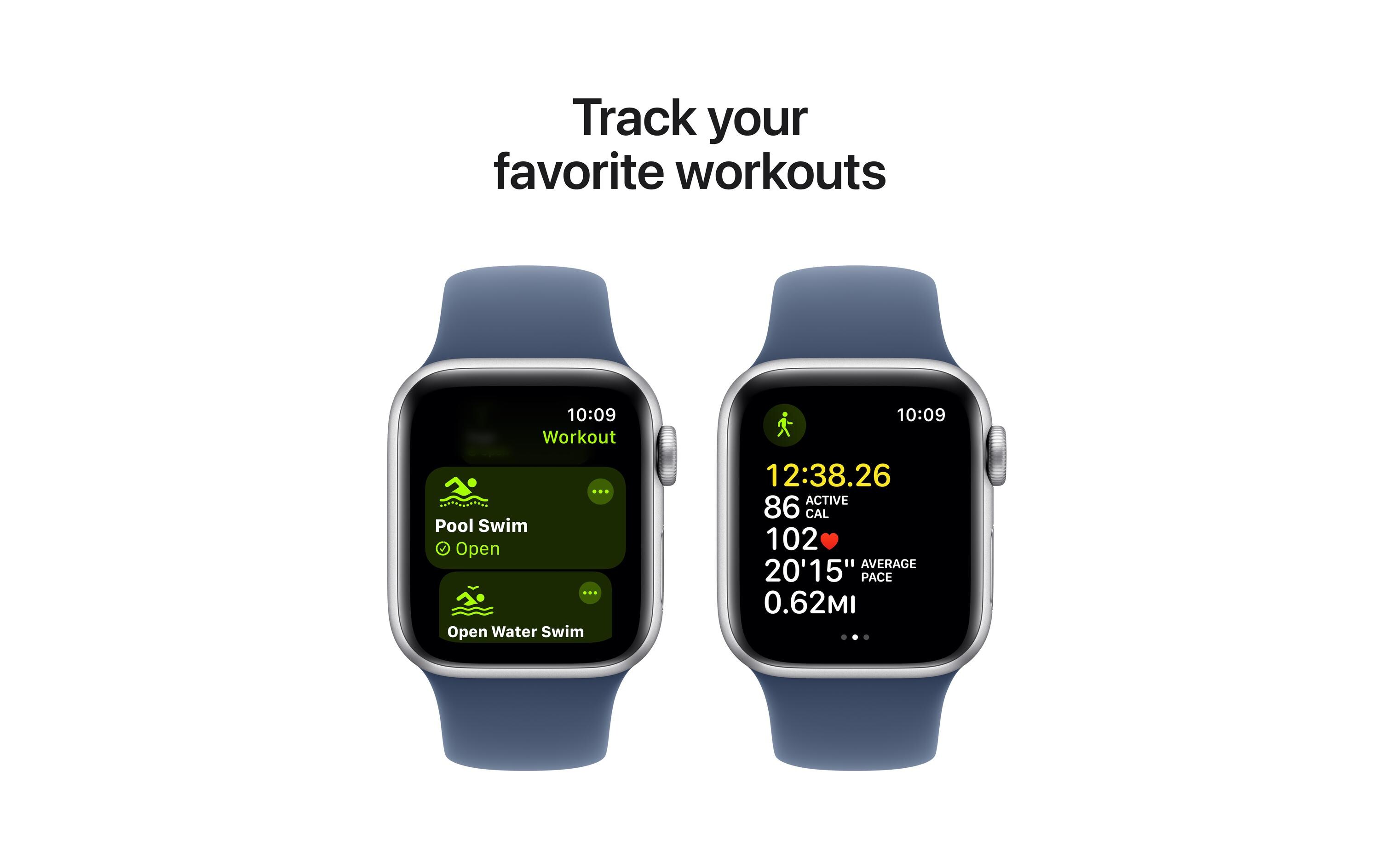 Apple Watch SE 2024 40 mm LTE Silver Denim Sport Band S/M