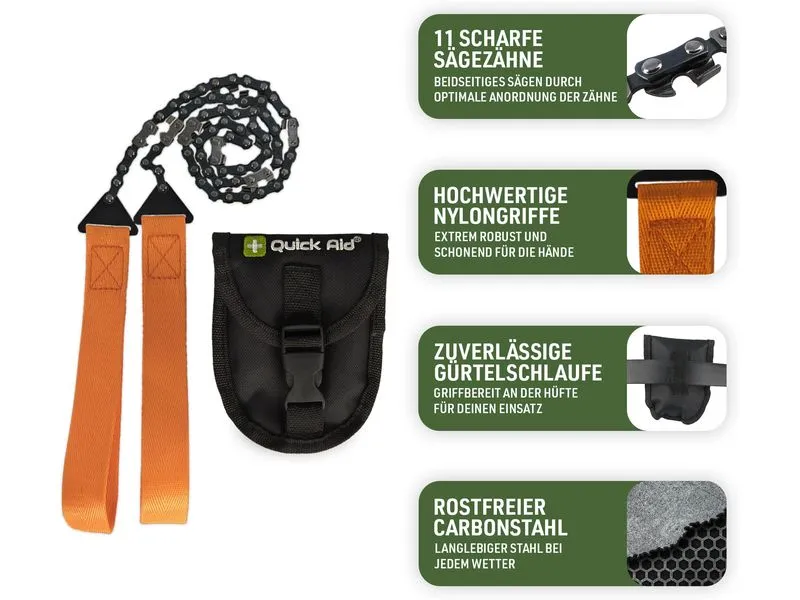 Quick Aid Handkettensäge mit 11 Sägezähne 12.5 cm