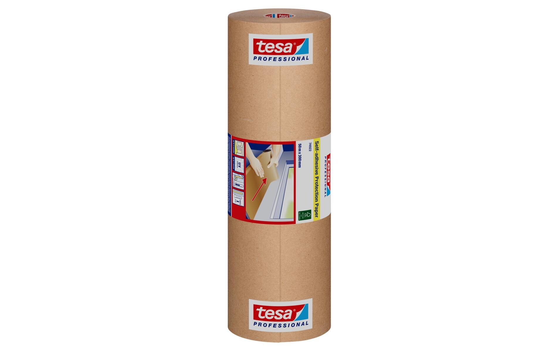 tesa Selbstklebendes Schutzpapier 1x Rolle 50 m x 30 cm