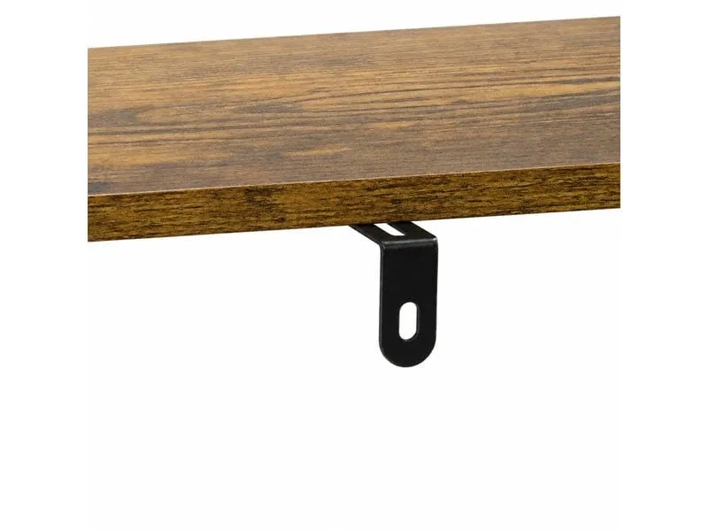 relaxdays Garderobenständer 80 cm x 176 cm, Braun/Schwarz