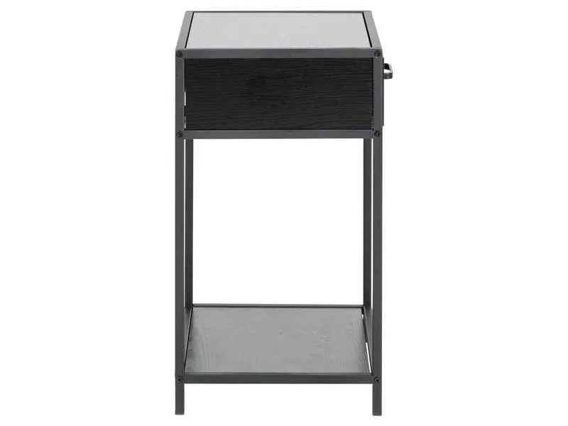 AC Design Nachttisch Seaford 42 x 35 x 63 cm, Schwarz AC Design Nachttisch Seaford 42 x 35 x 63 cm, Schwarz