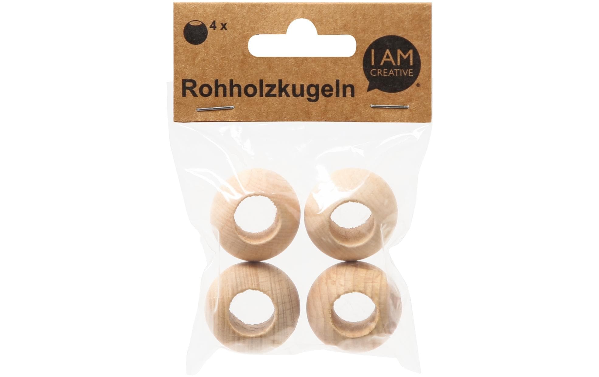 lalana Holzperlen Hölzerne Perlen 30 mm, 4 Stück lalana Holzperlen Hölzerne Perlen 30 mm, 4 Stück