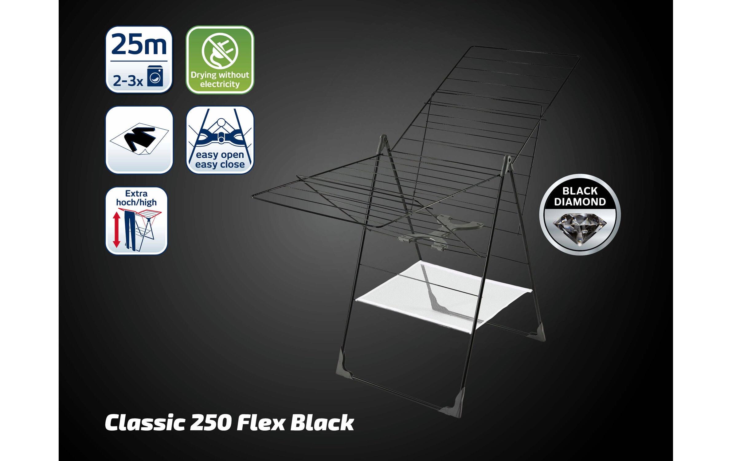 Leifheit Standtrockner Classic 250 Flex Black 25 m