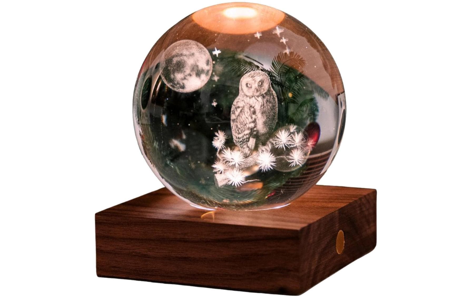 Gingko LED Stimmungslicht Amber Eule Braun/Transparent Gingko LED Stimmungslicht Amber Eule Braun/Transparent