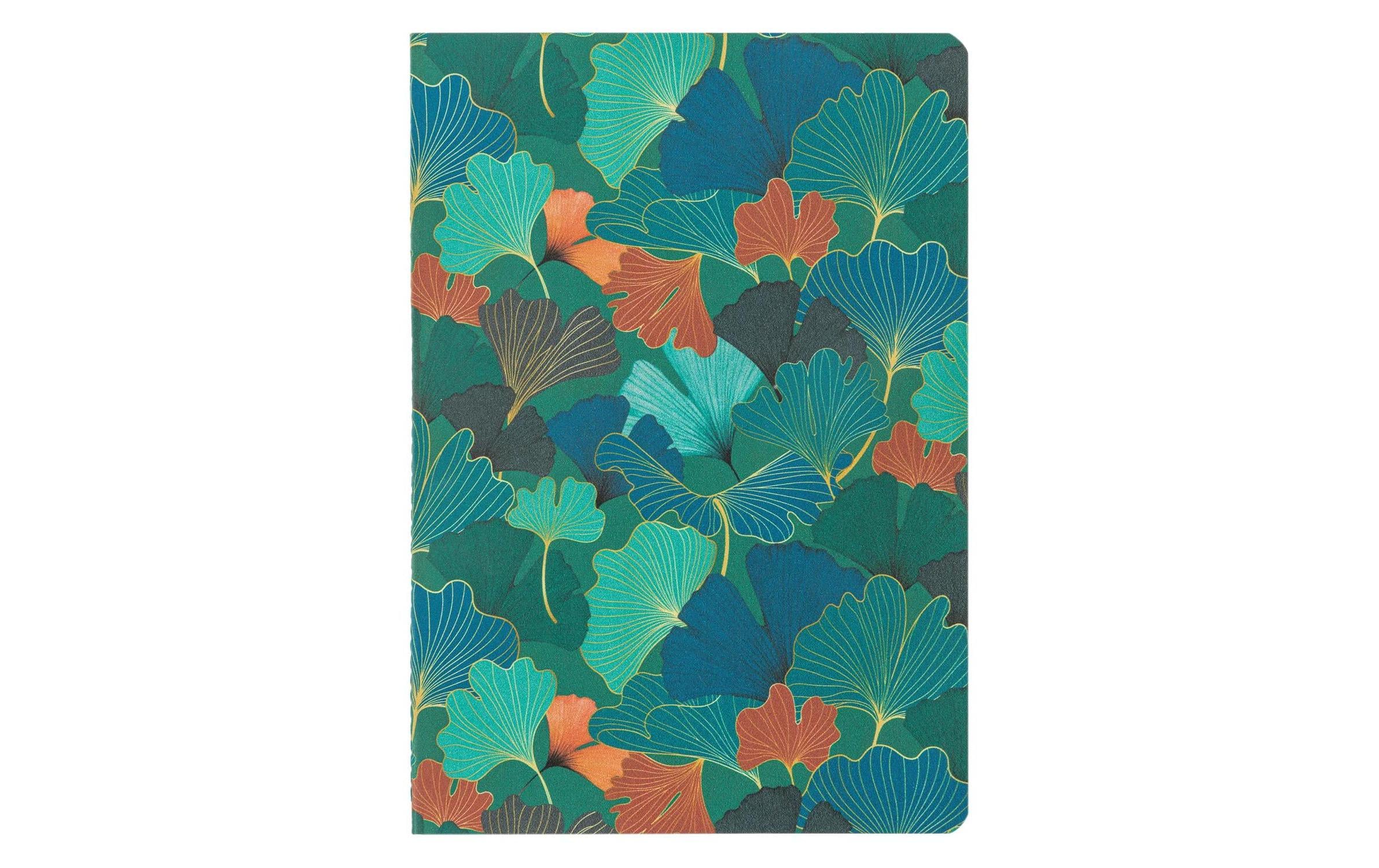 Clairefontaine Notizheft Ginkgo assortiert, A5, Liniert, Grün