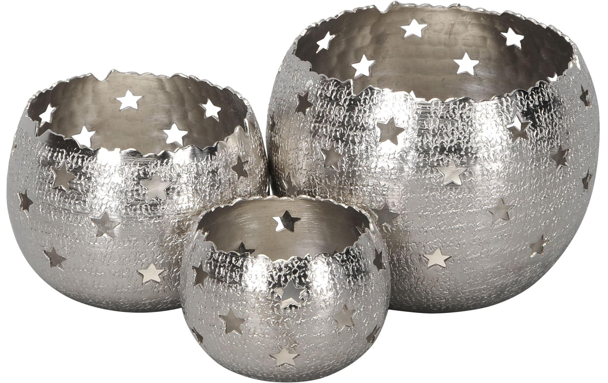 COCON Windlichter Silber, 3 Stück COCON Windlichter Silber, 3 Stück