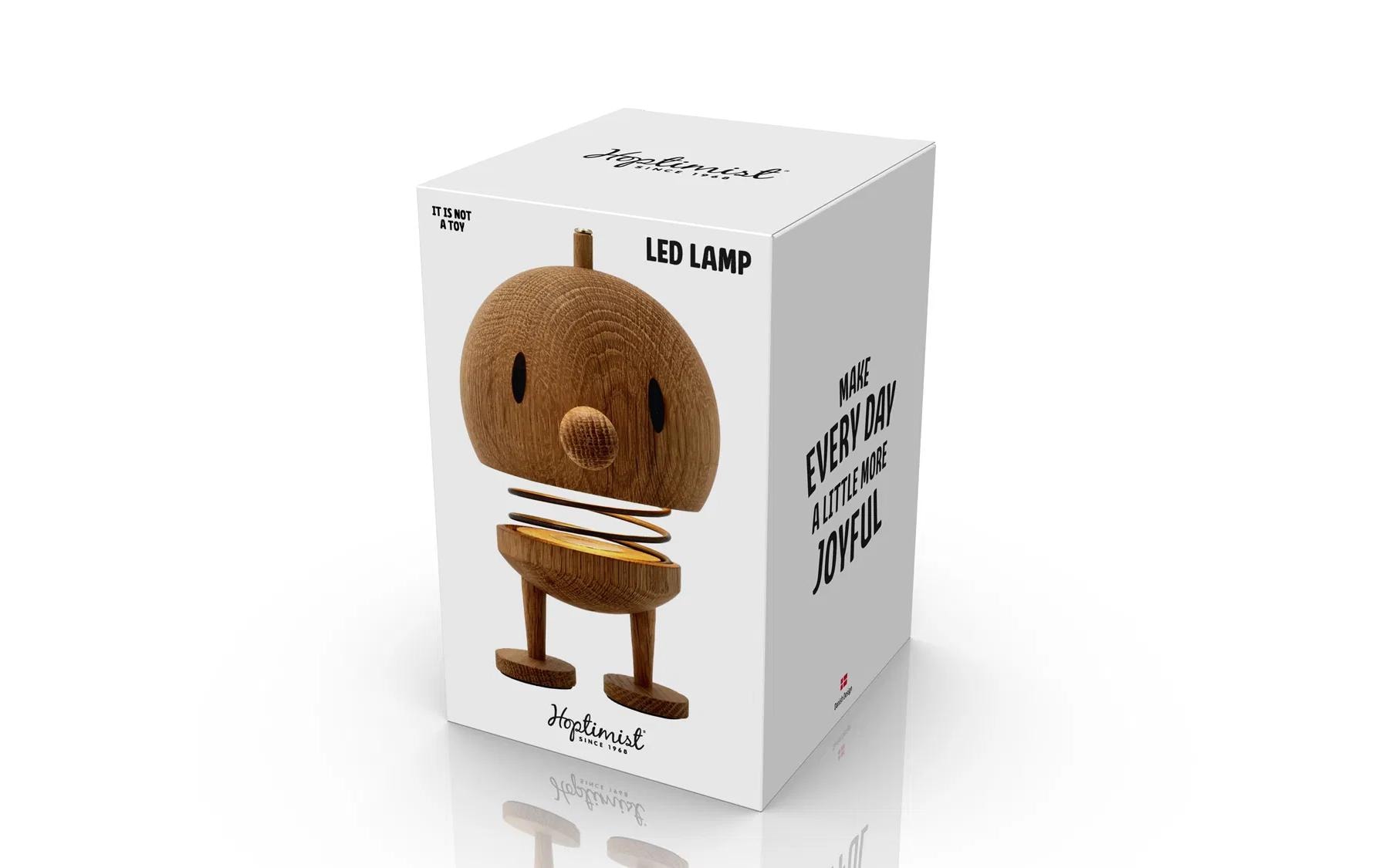 Hoptimist Tischleuchte Eiche L, 10 x 10 x 15 cm, Braun