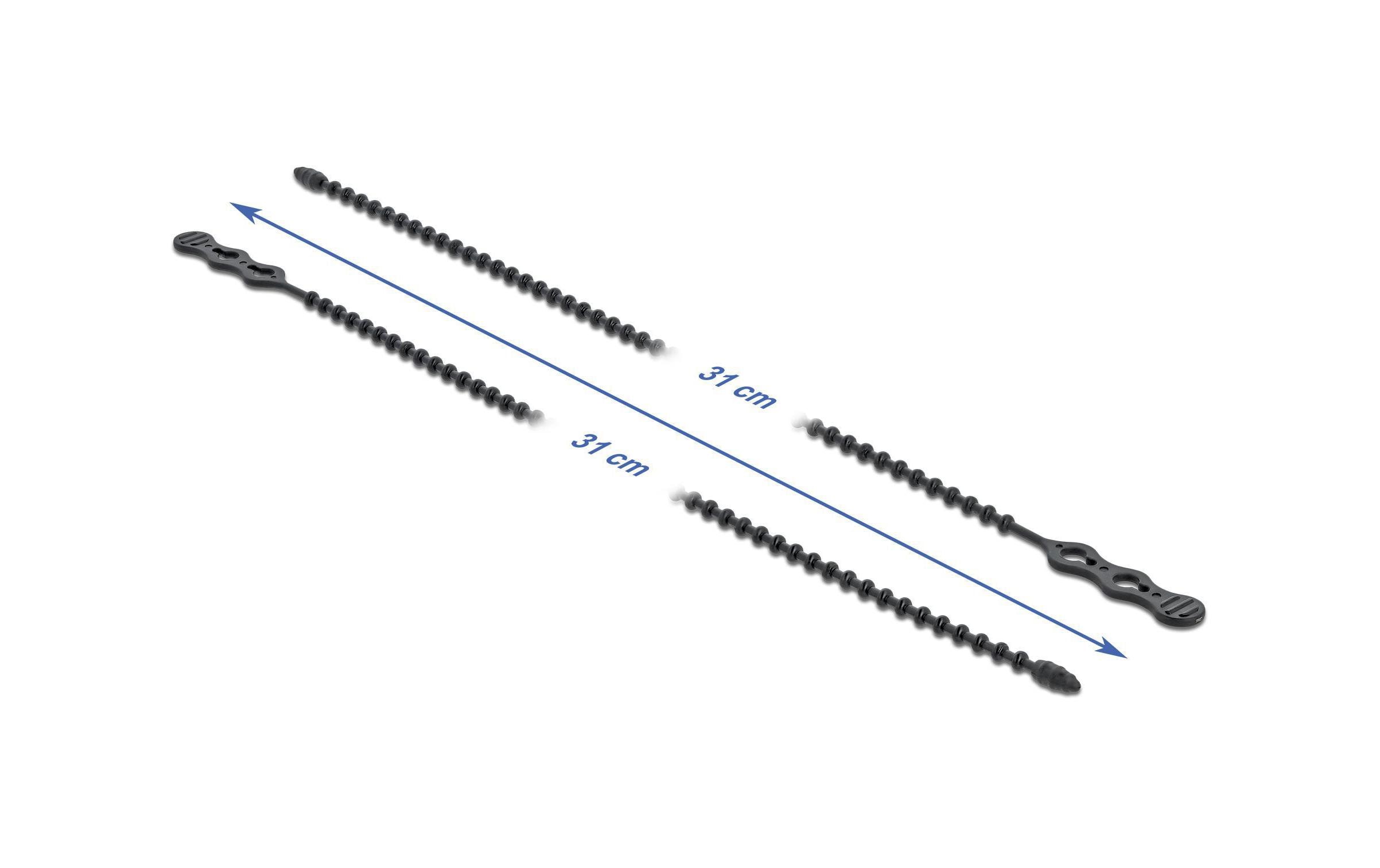 Delock Kabelbinder 310 x 4.5 mm Polyamid, Schwarz, 10 Stk. Delock Kabelbinder 310 x 4.5 mm Polyamid, Schwarz, 10 Stk.