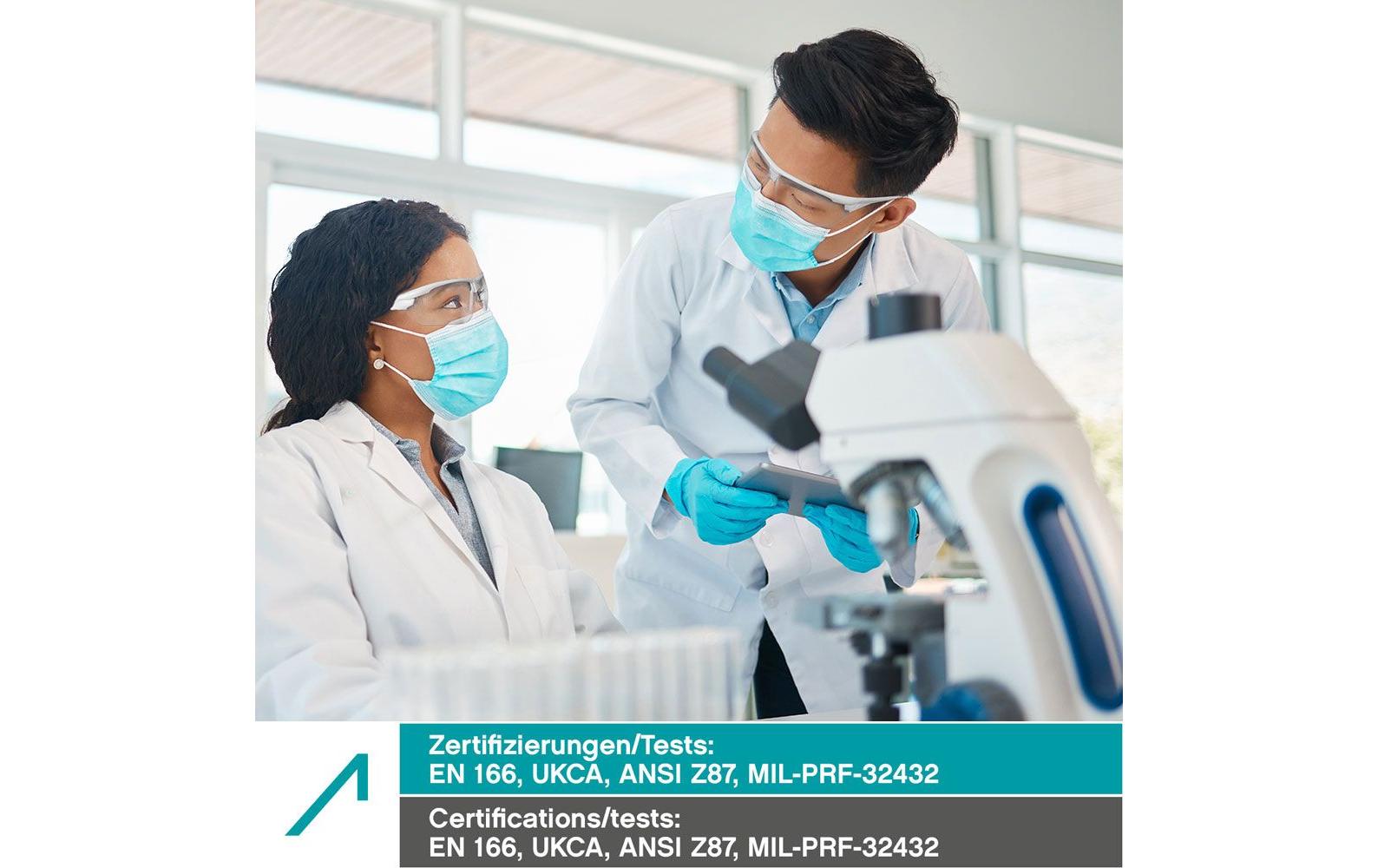 ACE Schutzbrille Evo EN166 Weiss Transparent