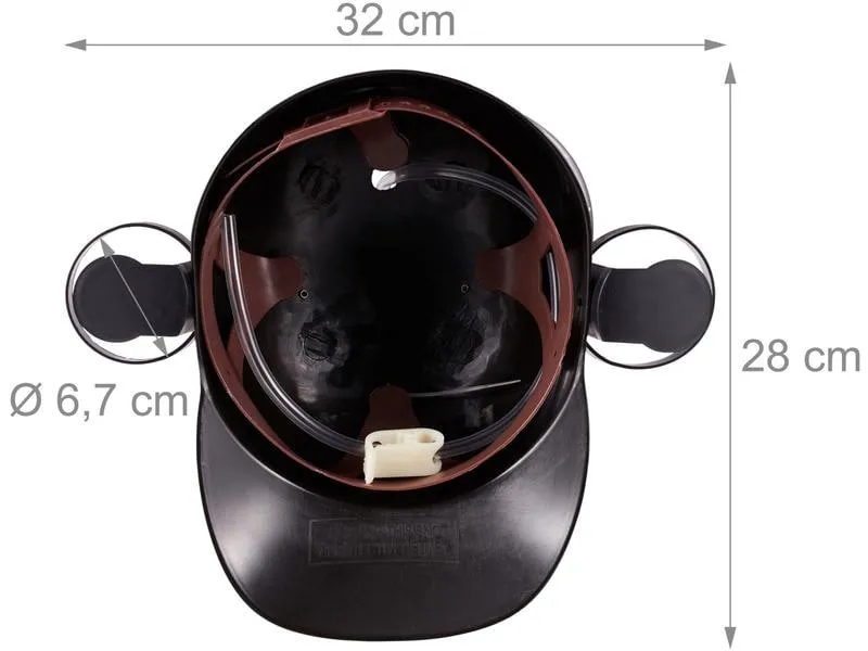 relaxdays Partyaccessoire Trinkhelm Pirat 13 x 32 cm, Schwarz relaxdays Partyaccessoire Trinkhelm Pirat 13 x 32 cm, Schwarz