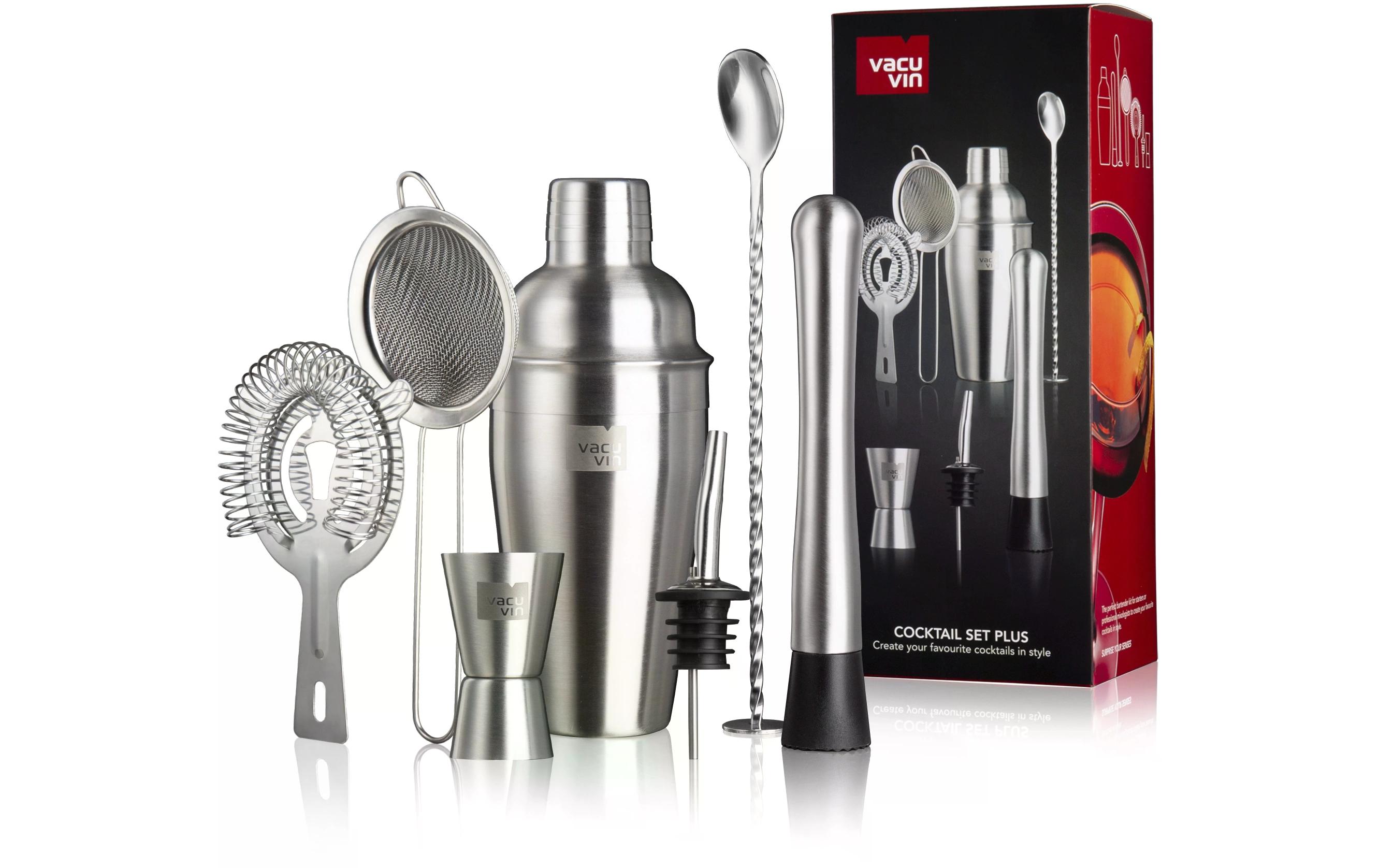 Vacuvin Drink Mixer Set Cocktail Set 7-teilig 550 l, Silber