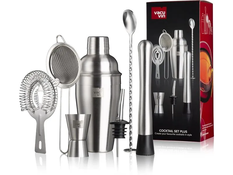 Vacuvin Drink Mixer Set Cocktail Set 7-teilig 550 l, Silber Vacuvin Drink Mixer Set Cocktail Set 7-teilig 550 l, Silber