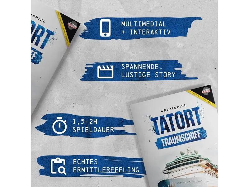 Crime Cases Partyspiel Tatort Traumschiff-DE- Crime Cases Partyspiel Tatort Traumschiff-DE-