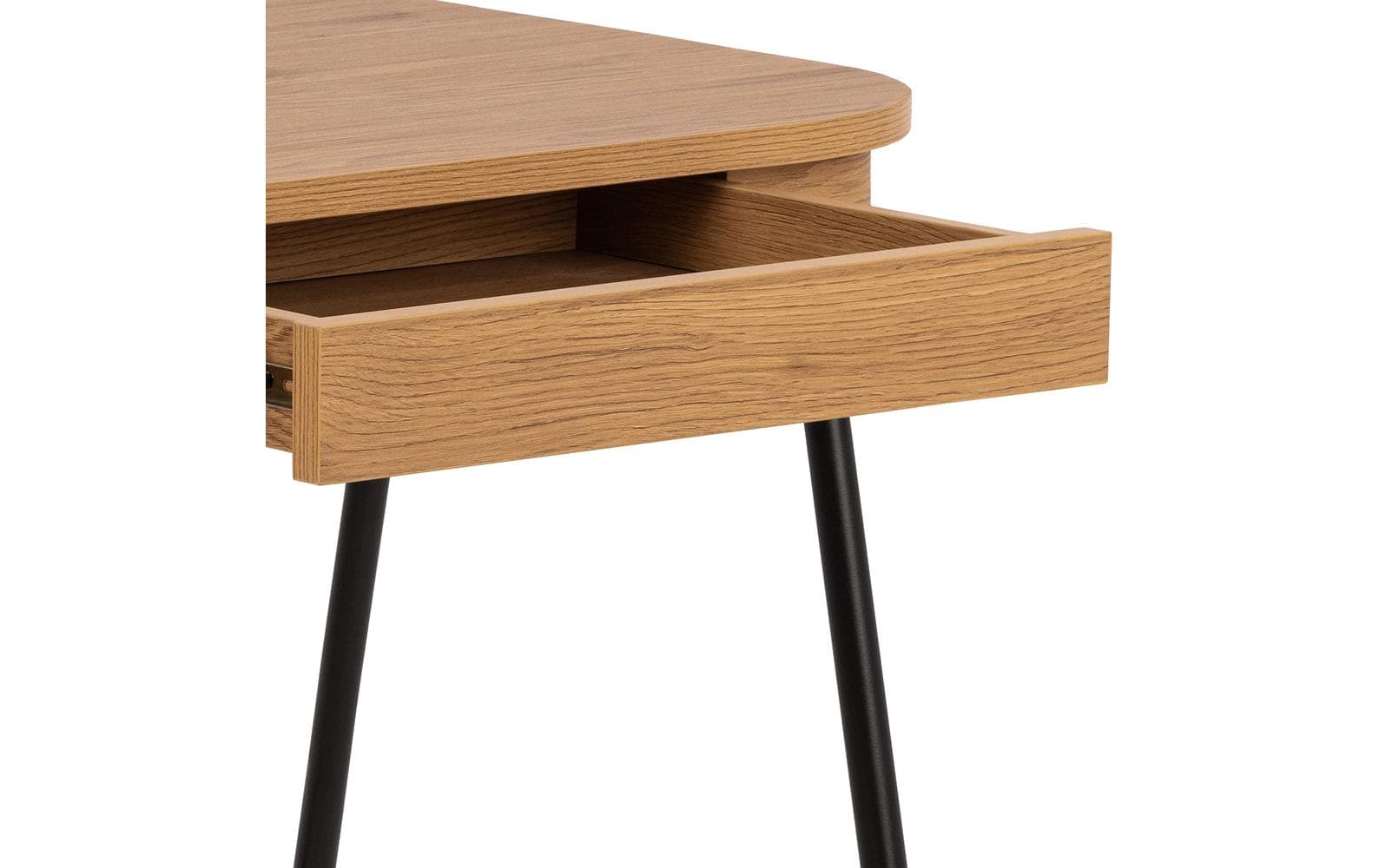 AC Design Tisch Blueton, Schwarz matt / Wildeiche matt