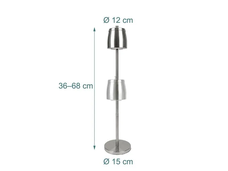 relaxdays Standaschenbecher Silber relaxdays Standaschenbecher Silber