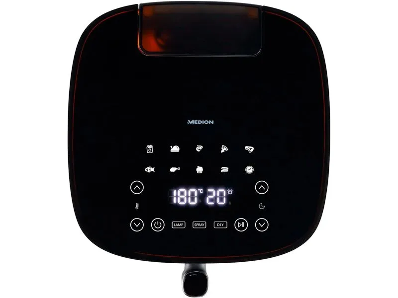 Medion Heissluft-Fritteuse MD 11780 5 l, Schwarz Medion Heissluft-Fritteuse MD 11780 5 l, Schwarz
