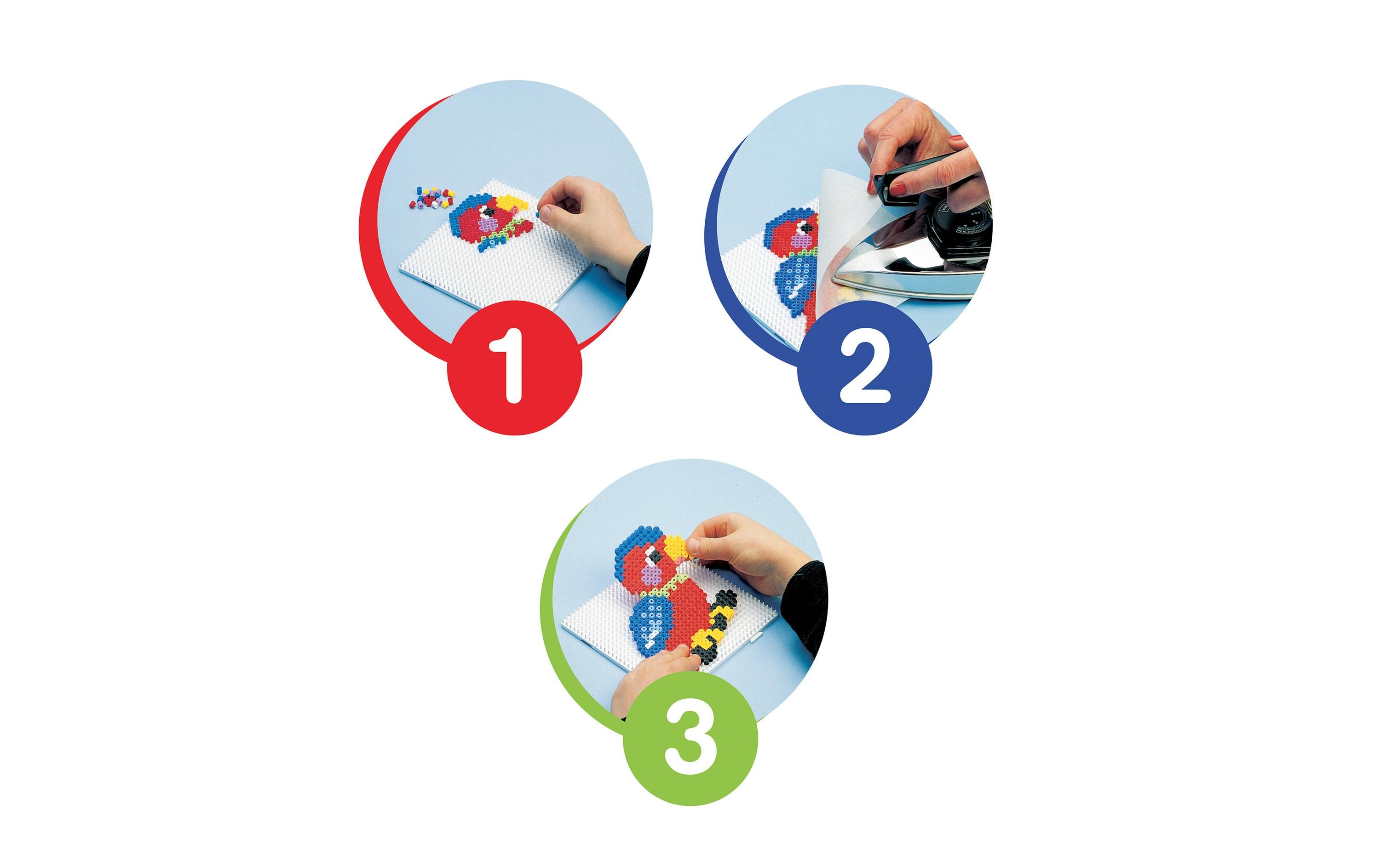 Hama Bügelperlen Platten Stern 2 Stück Weiss