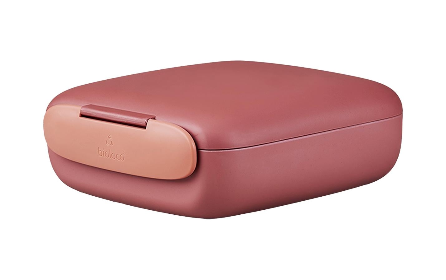 BioLoco Lunchbox square -Brown stone Orange