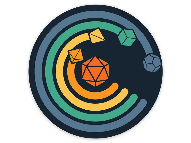 Glass Staff Circle of Dice Sticker Mehrfarbig Glass Staff Circle of Dice Sticker Mehrfarbig